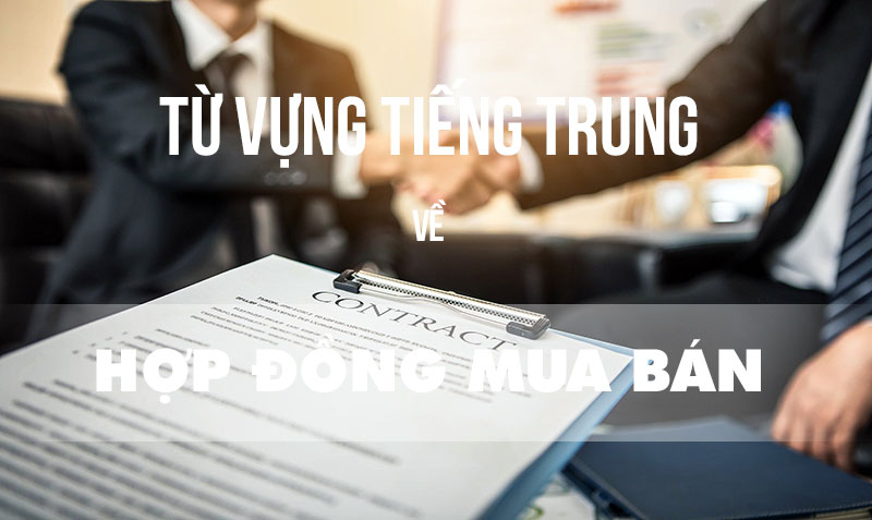 Từ vựng tiếng Trung về hợp đồng mua bán